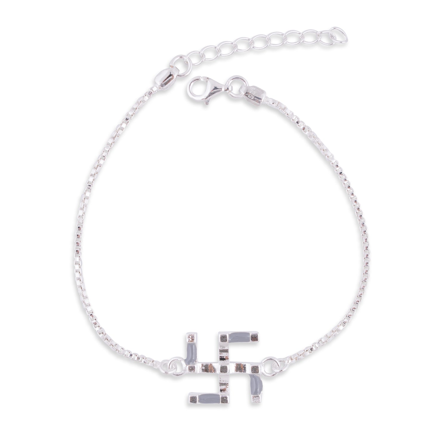 Silver Swastik Rakhi