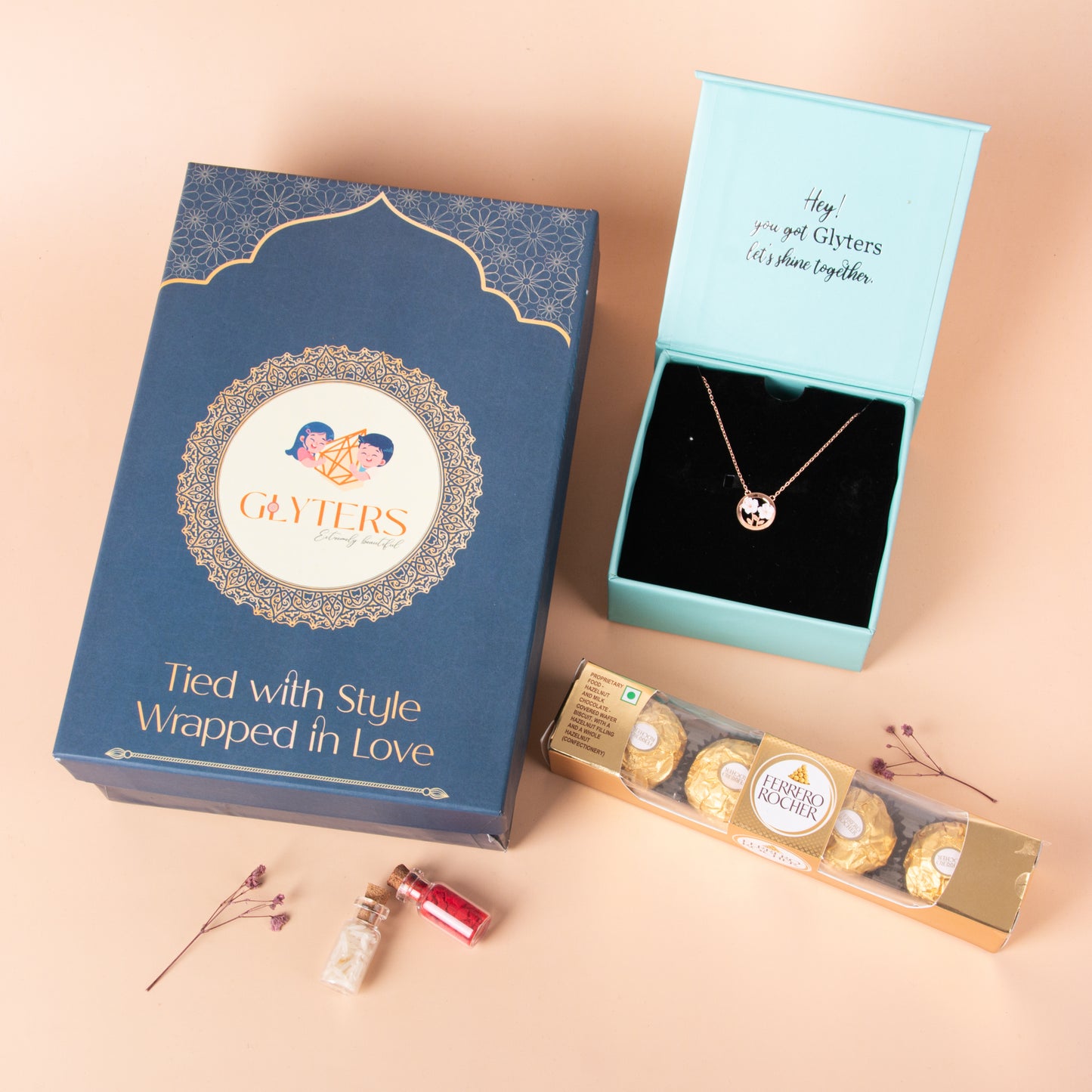 Floral Grace Rakhi Gift Box