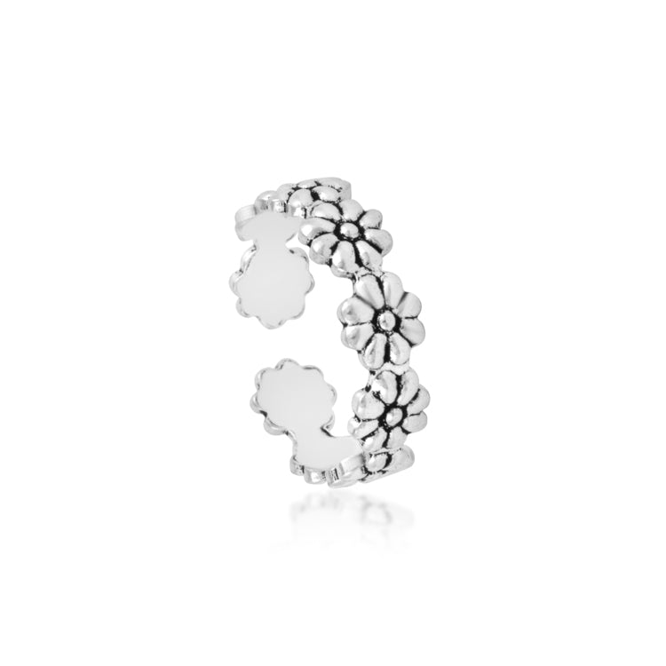 Moonflower Silver Toe Ring