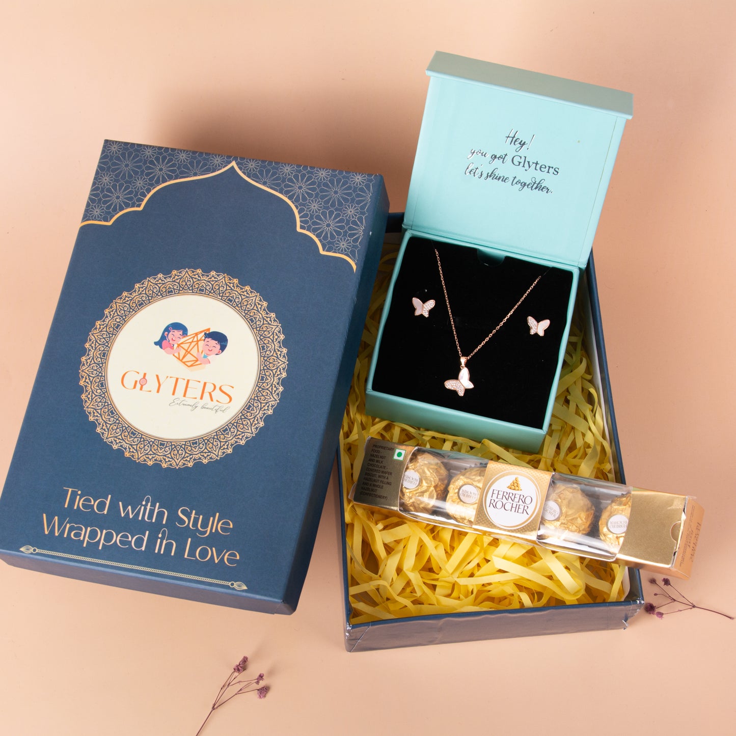 Butterfly Charm Rakhi Gift Box