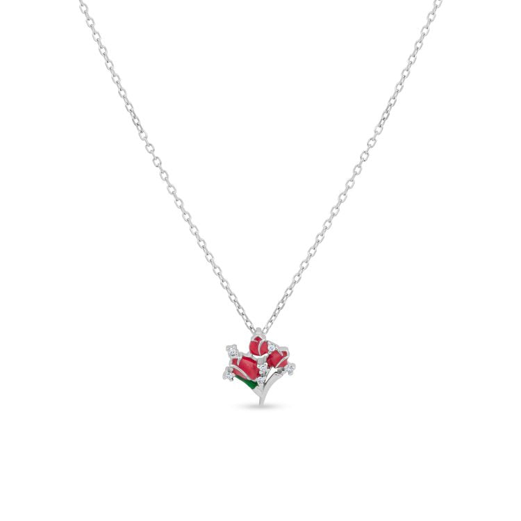 Blooming Scarlet Necklace