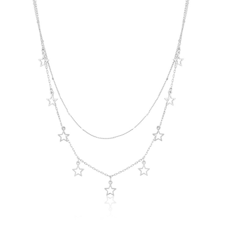 Silver Dusk sky necklace