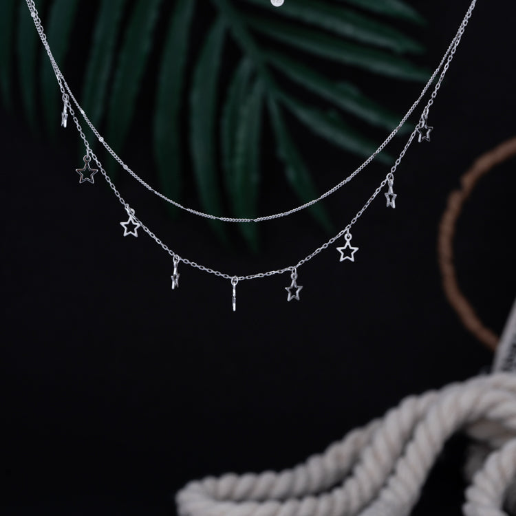 Silver Dusk sky necklace