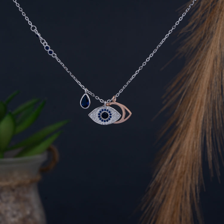 Silver jinx necklace