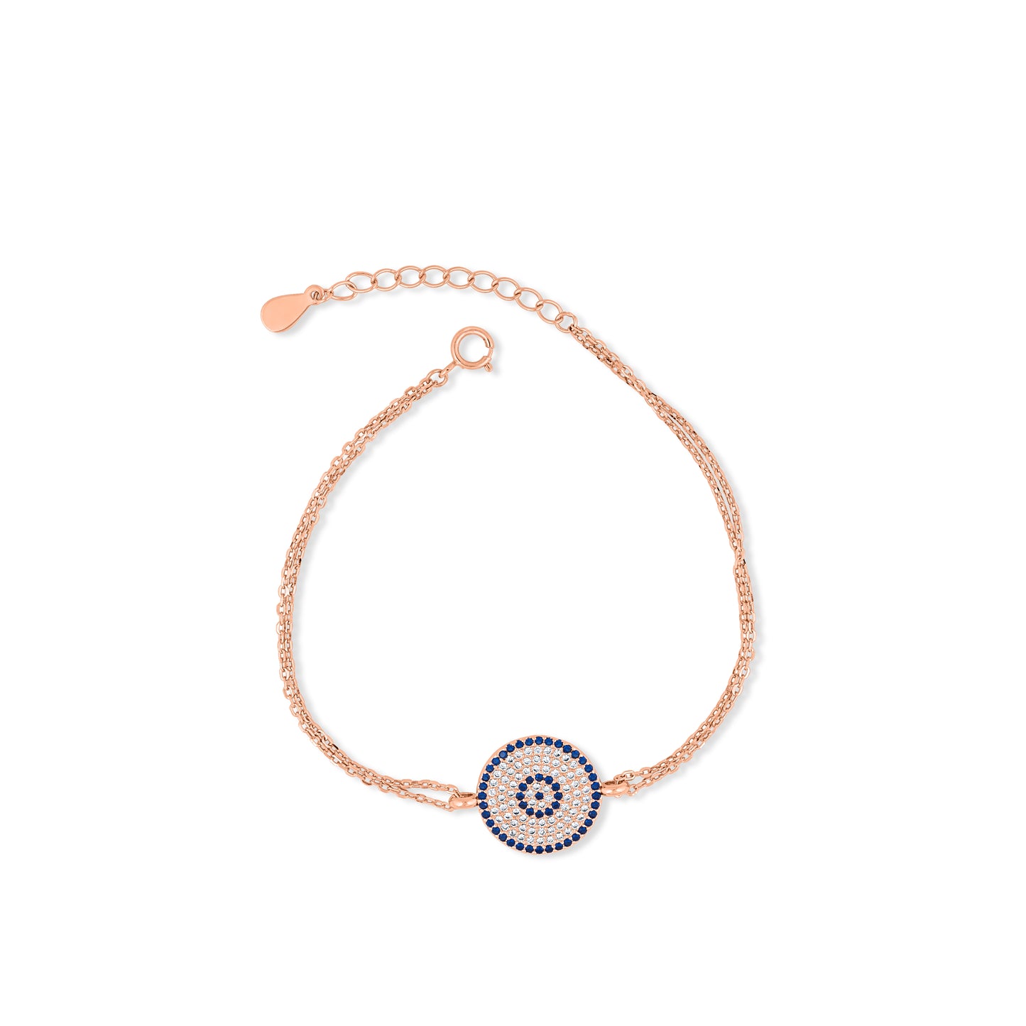 Rose Gold Mystic Shield Evil Eye Bracelet