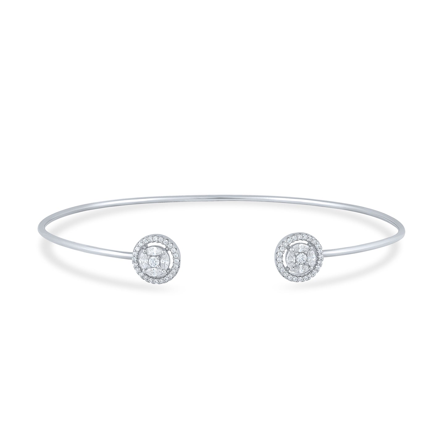 Silver Luminance Cuff Bracelet