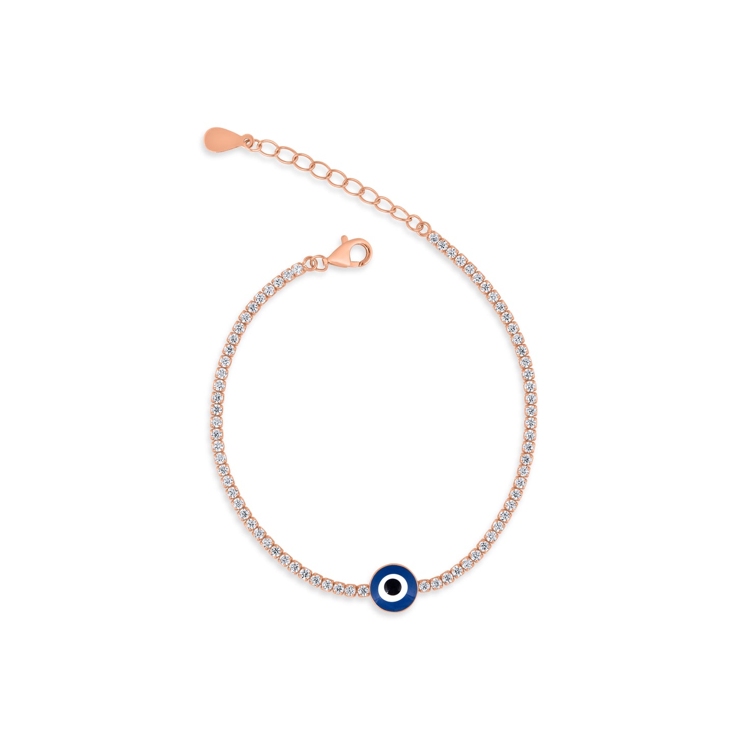 Silver Aura Evil Eye Bracelet