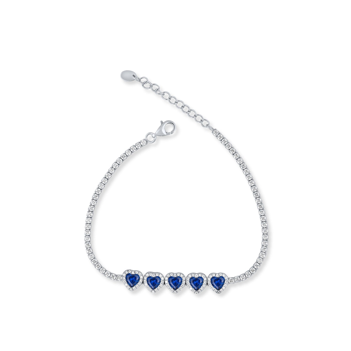 Sapphire Heart Symphony Bracelet
