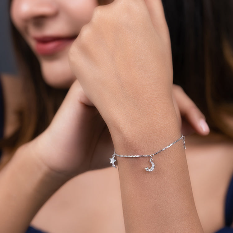 Midnight Horizon Silver Bracelet