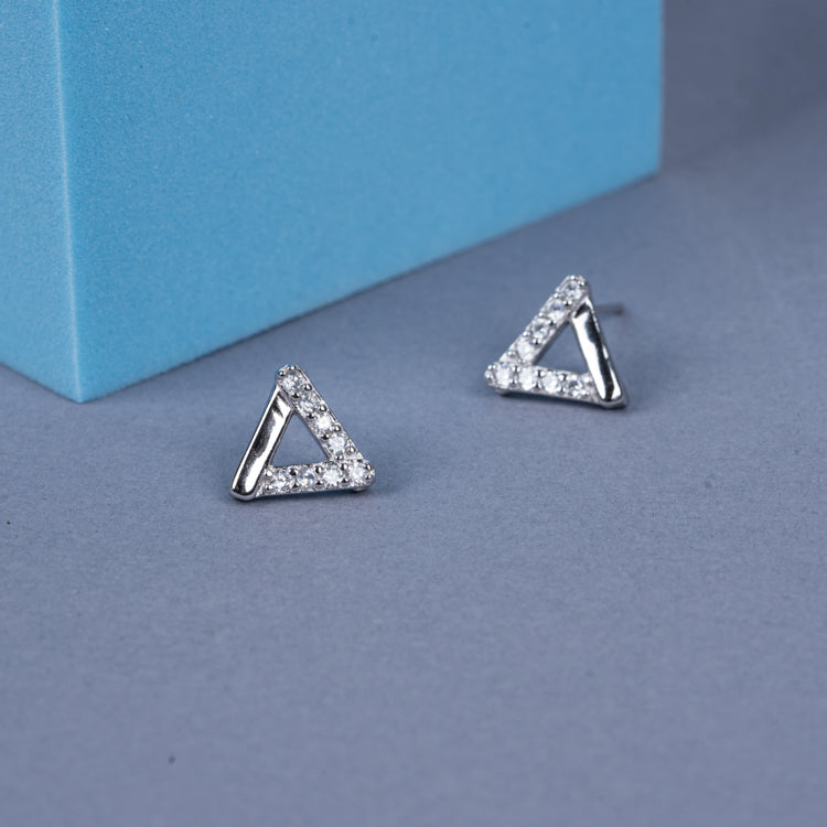 Prism Effect Silver Earrings