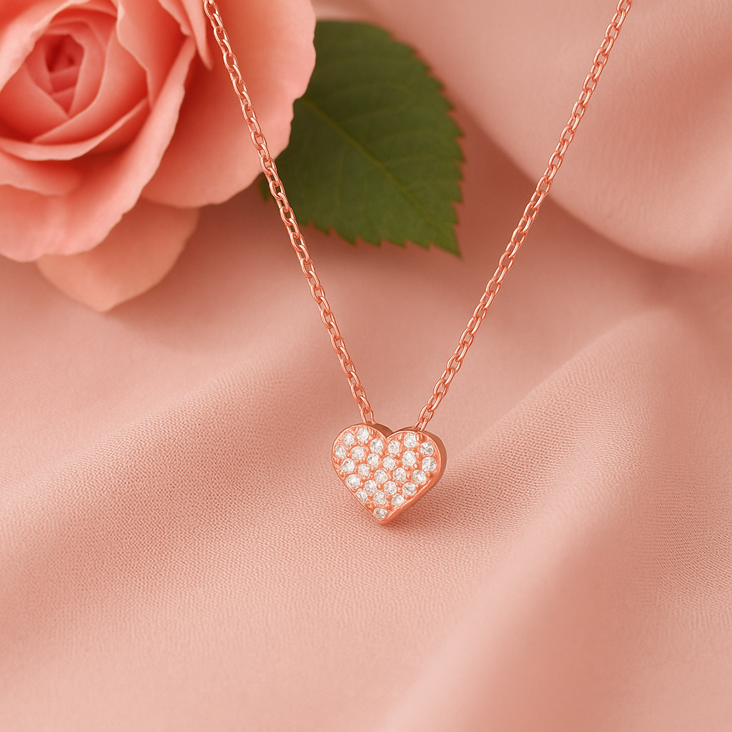 Sparkle Heart Pendant Necklace