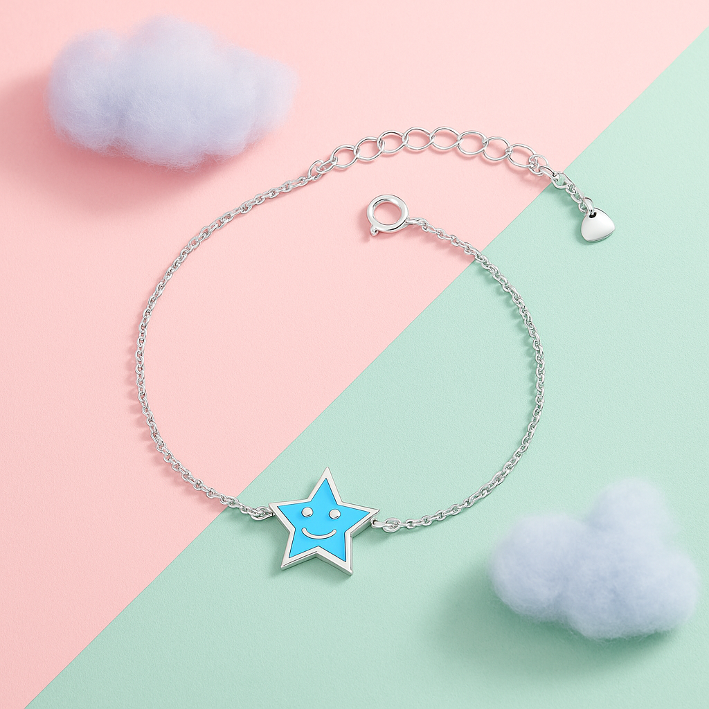 Smiley Star Charm Bracelet