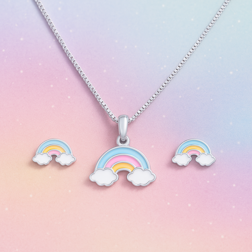 Rainbow Whimsy Pendant Set