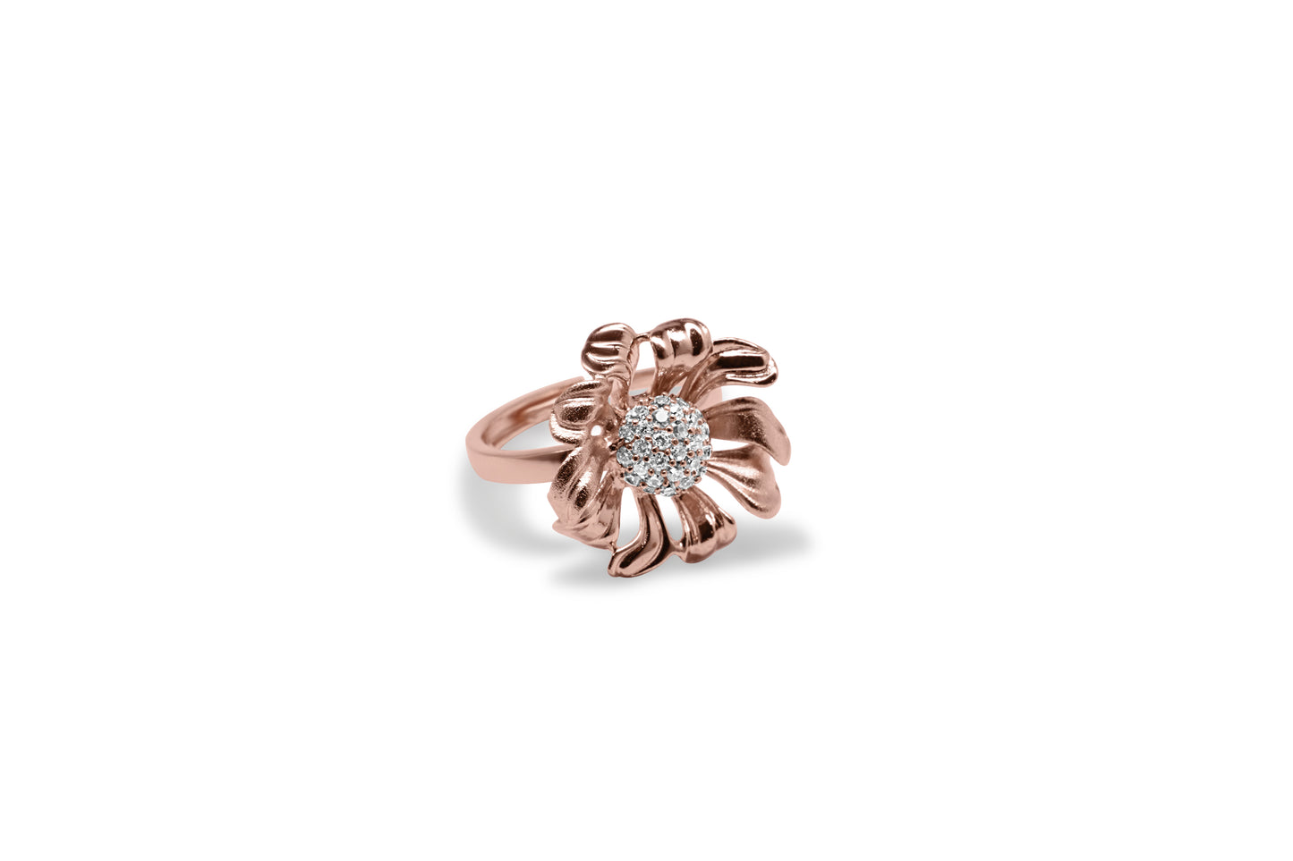 Blossoming Sparkle Silver Ring