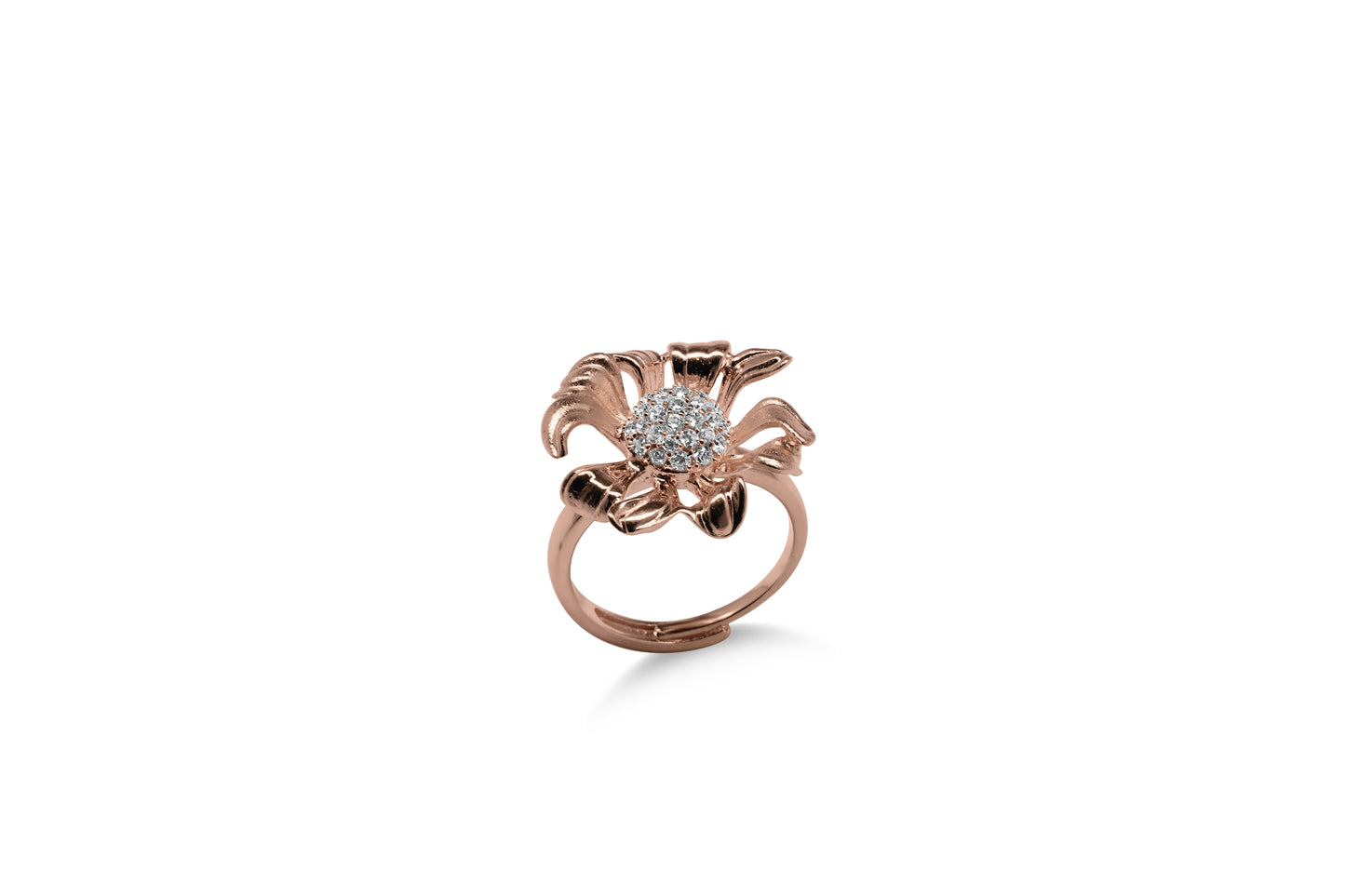 Blossoming Sparkle Silver Ring