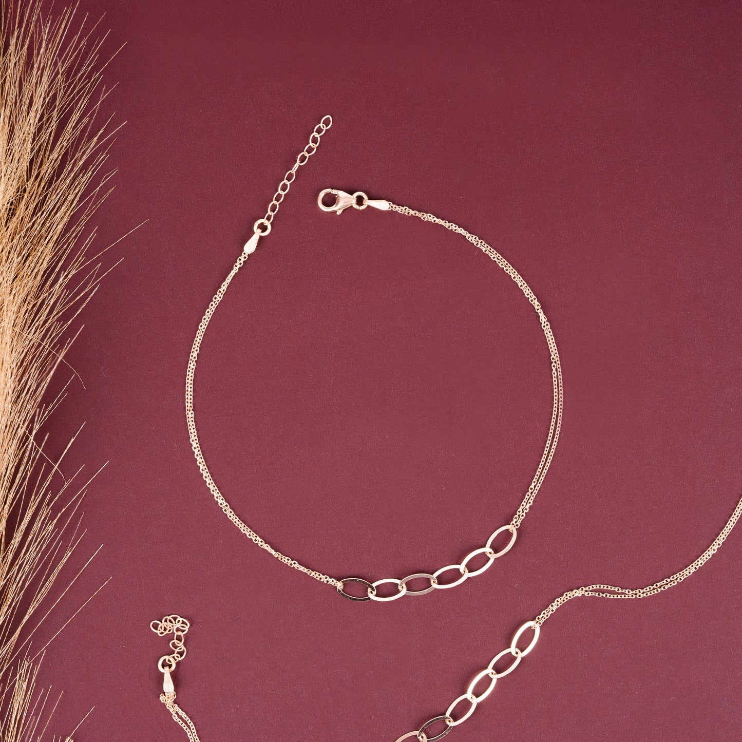 Oval Link Chain Anklet