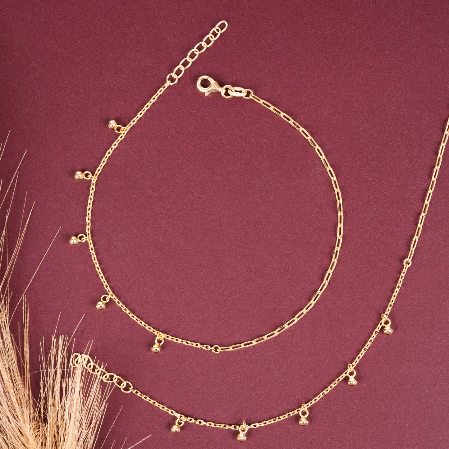 Blush Bead Anklet