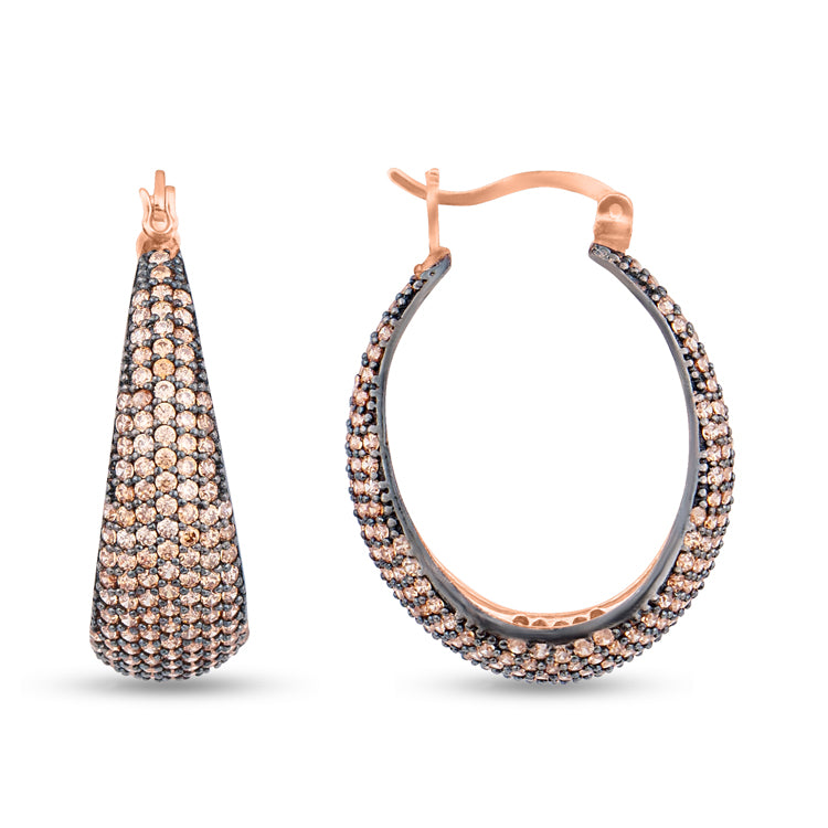 Brown and Black Diamonds Earrings