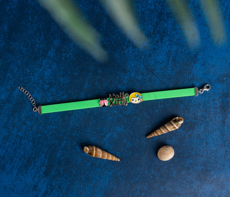 Green Hello Kitty Charm Bracelet