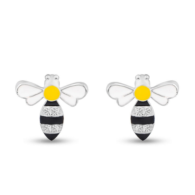 Buzzy Bee Kiddo Silver Earrings