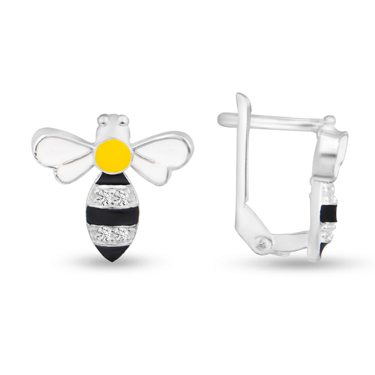 Buzzy Bee Kiddo Silver Earrings