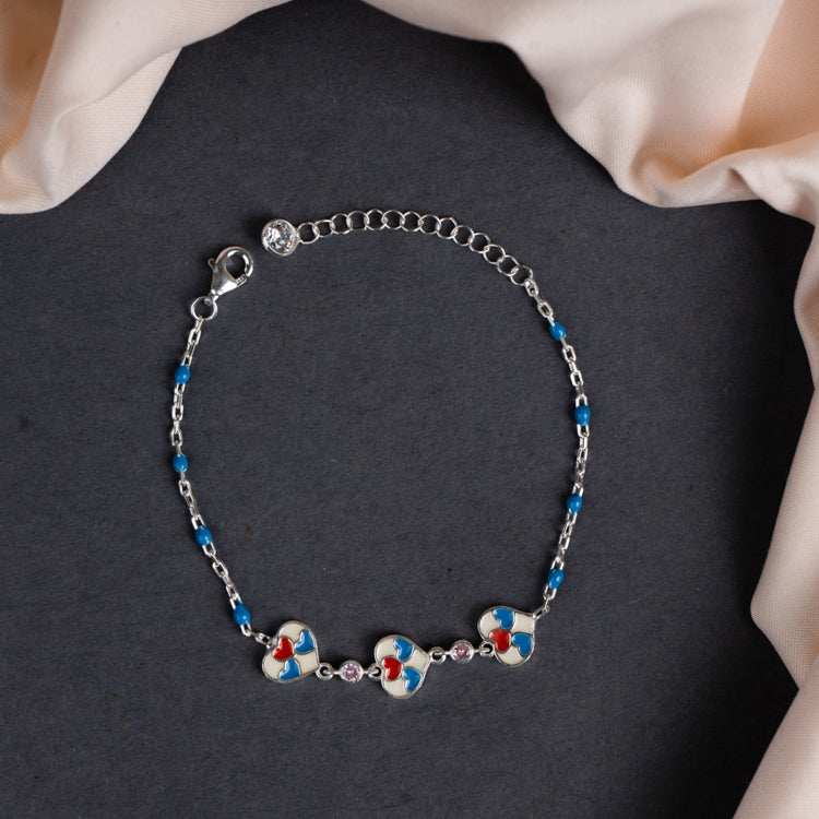Red, White, and Blue Beaded Bracelet