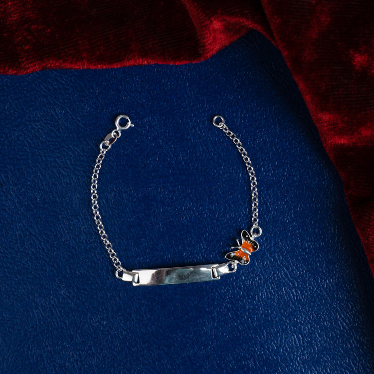Orange Butterfly Charm Bracelet