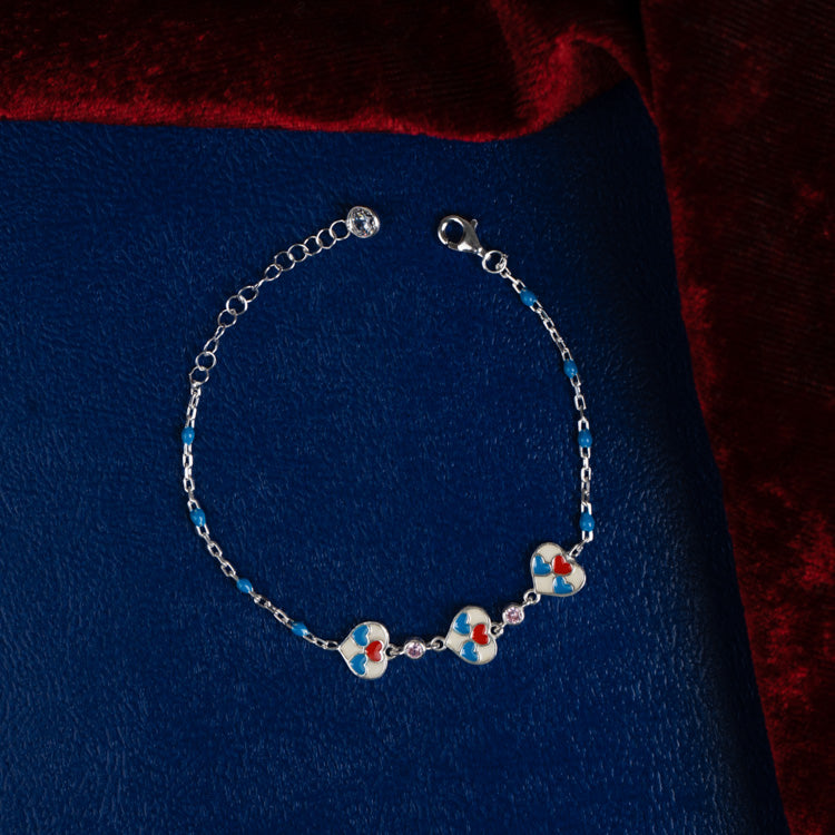 Red, White, and Blue Beaded Bracelet