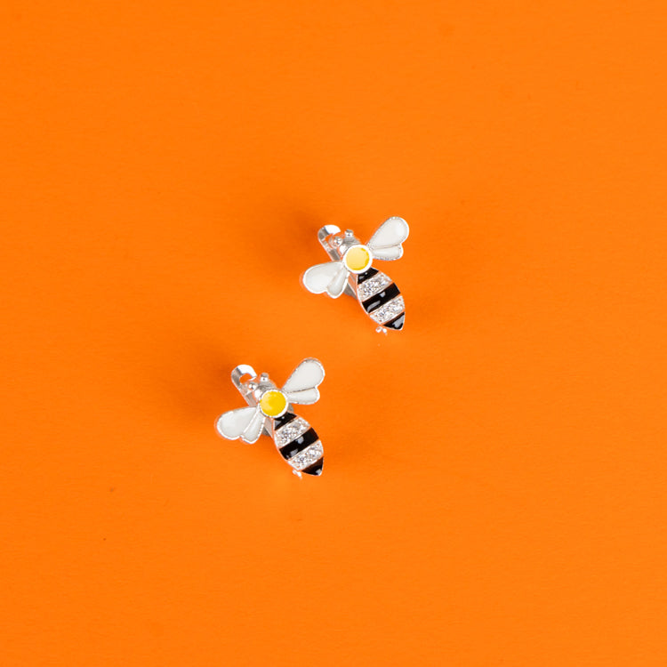 Buzzy Bee Kiddo Silver Earrings