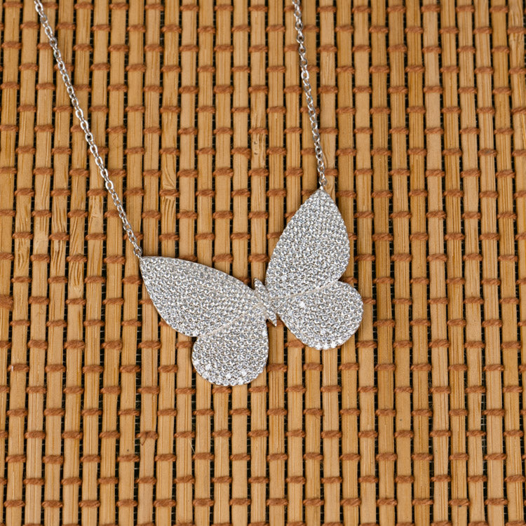 Glittering Butterfly Necklace