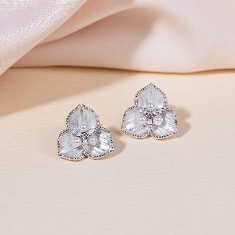 Iridescent Petal Earrings