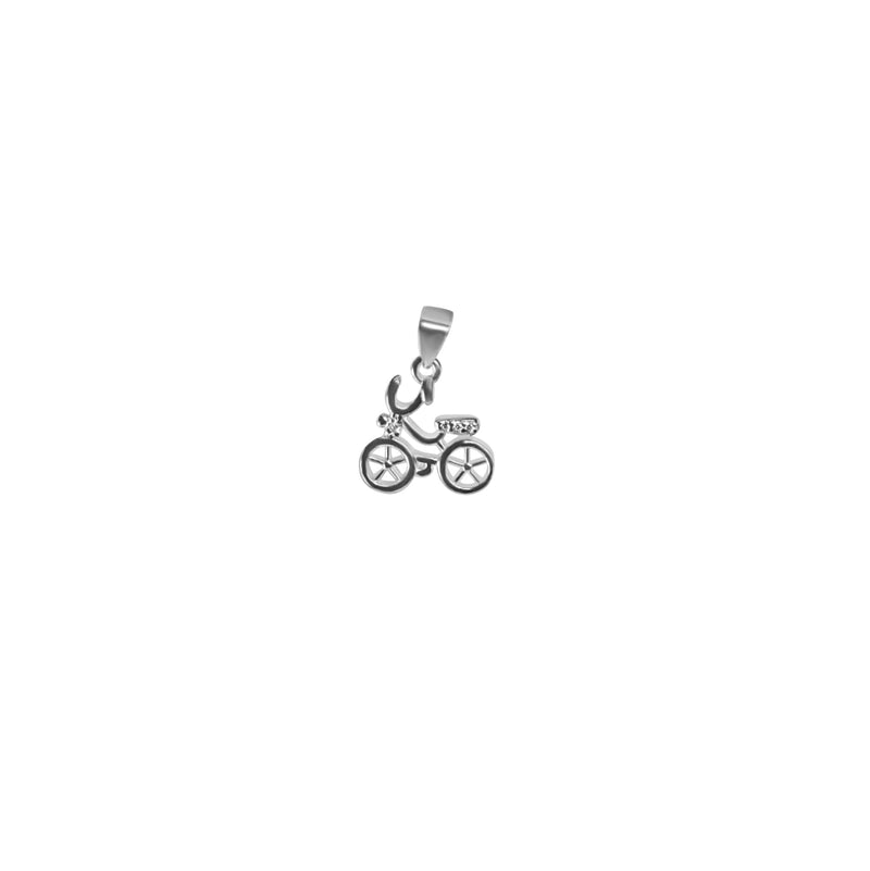 Silver Bicycle Pendant