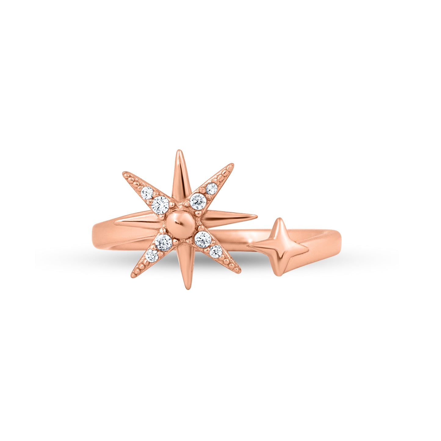 Twinkling Star Wrap Silver Ring