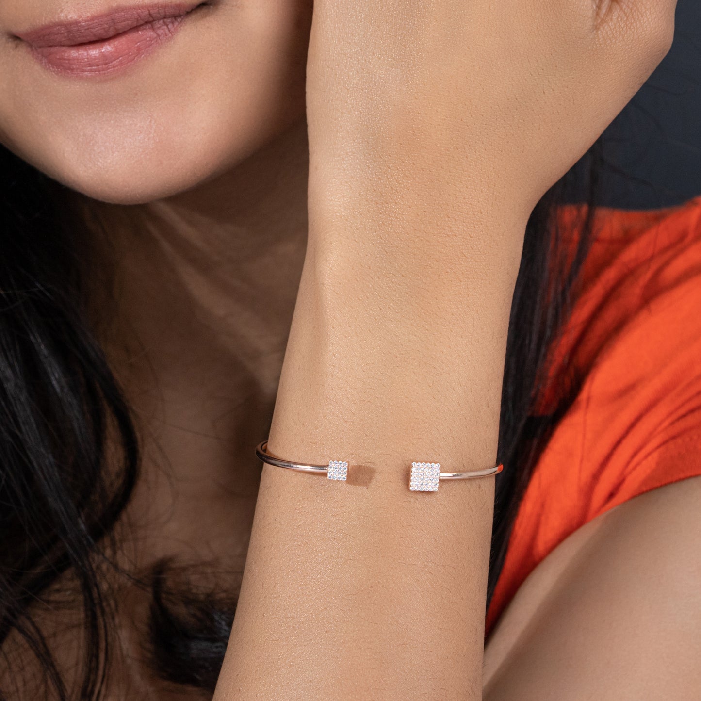 Capre Diem Rose Gold Plated Silver Bracelet