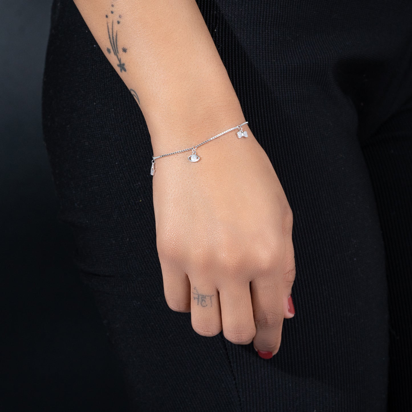 Silver Trio Charm Bracelet