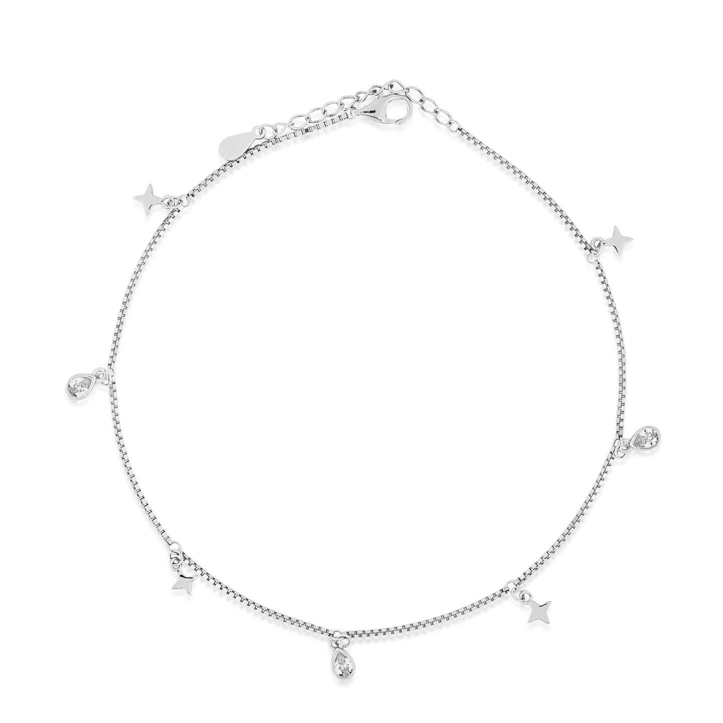 Stella Silver Anklet
