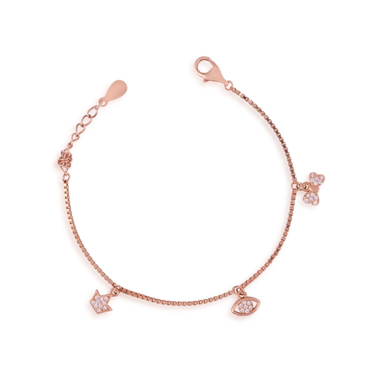 Silver Trio Charm Bracelet