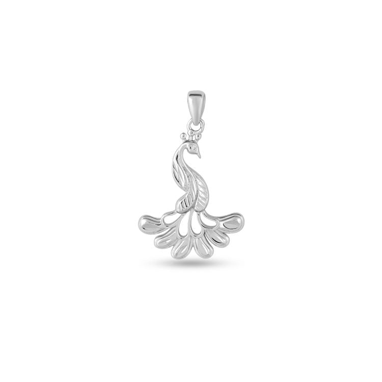 Silver peacock Pendant Necklace