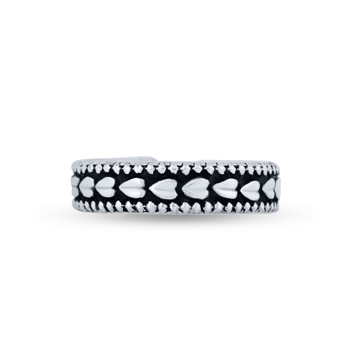 Monochrome Elegance Silver Toe Rings