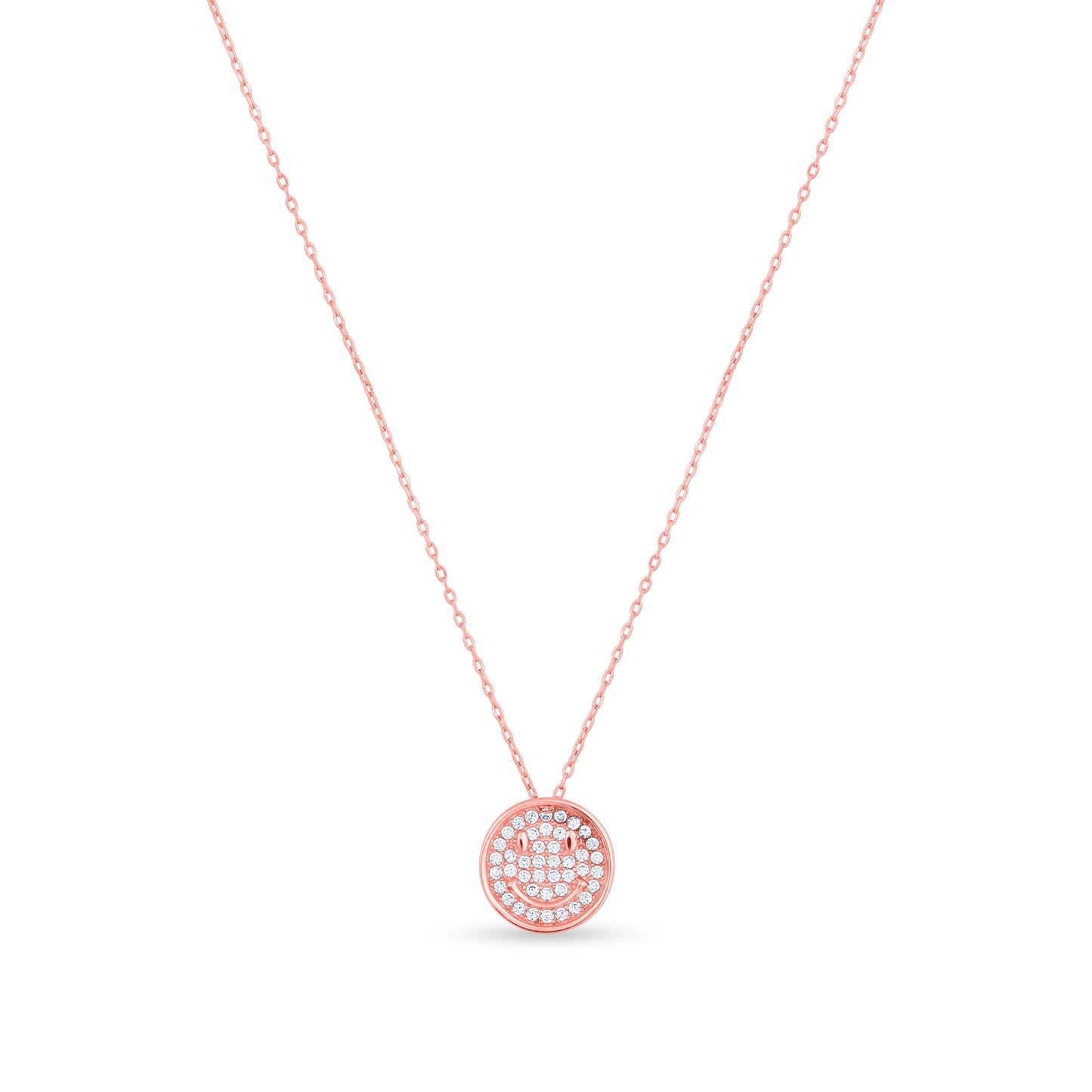 Smiling Halo Pendant Necklace