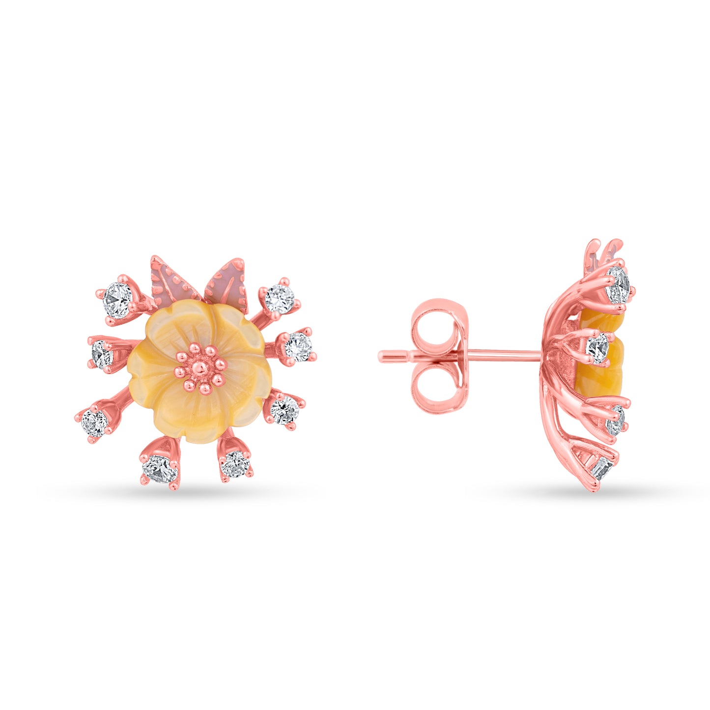 Golden Bloom Stud Earrings