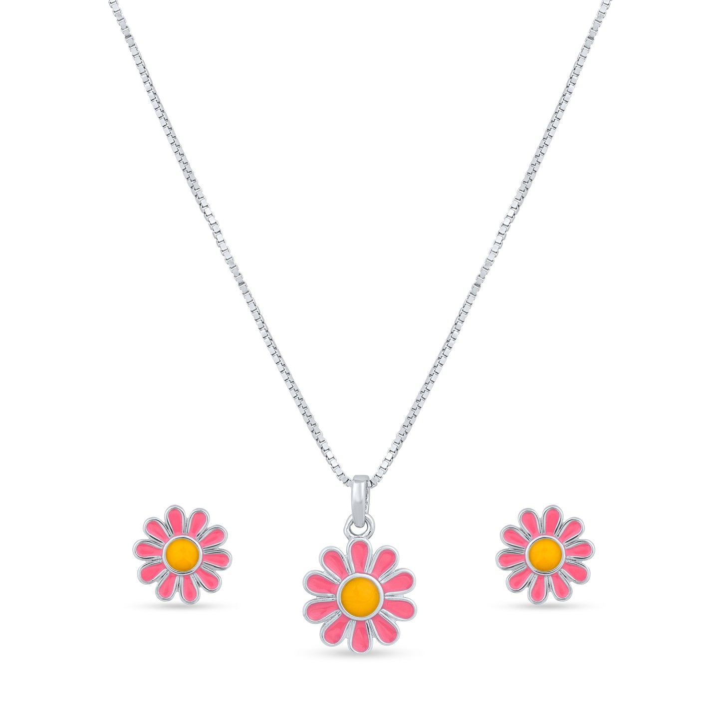Sunblush Bloom Pendant Set