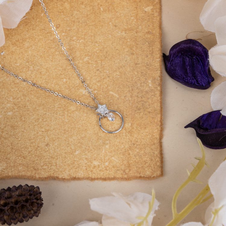 Stellar Sparkle Silver Pendant