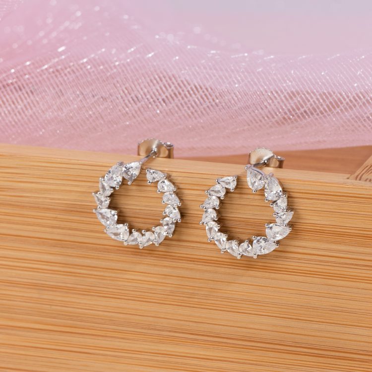 Crystal Elegance Hoops