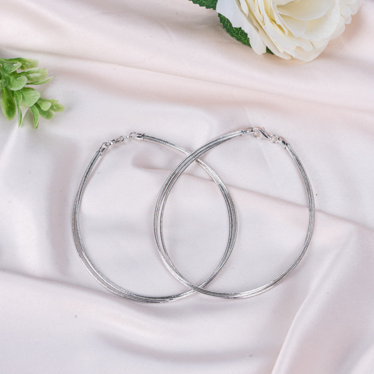 Silver Swirl Anklet