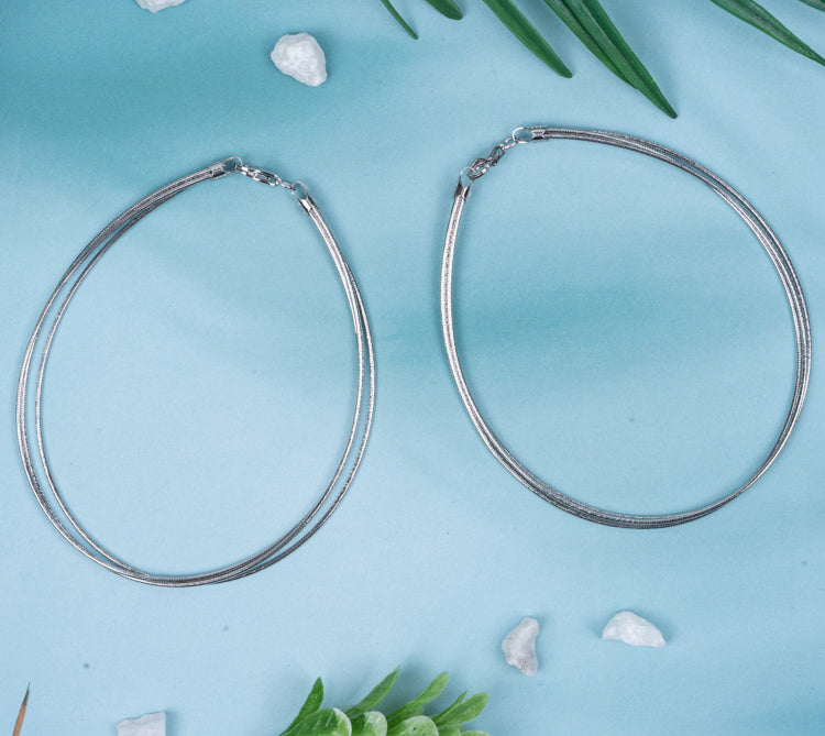 Silver Swirl Anklet