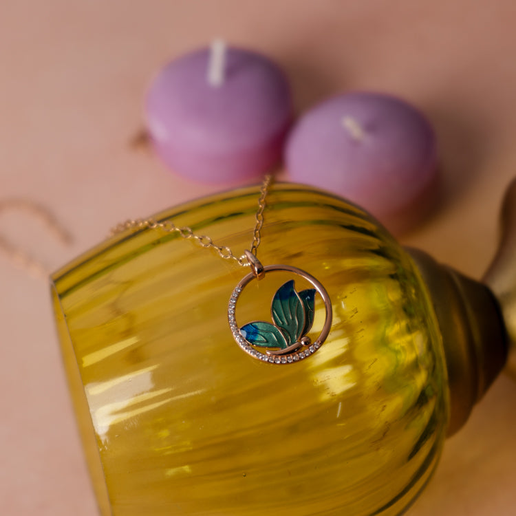 Butterfly Shaped Silver Necklace