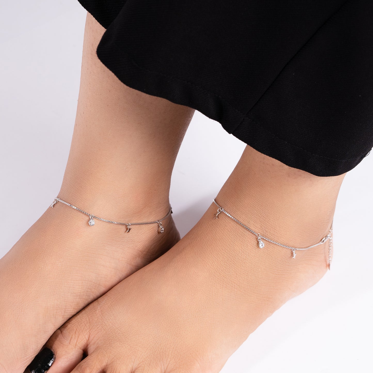 Stella Silver Anklet
