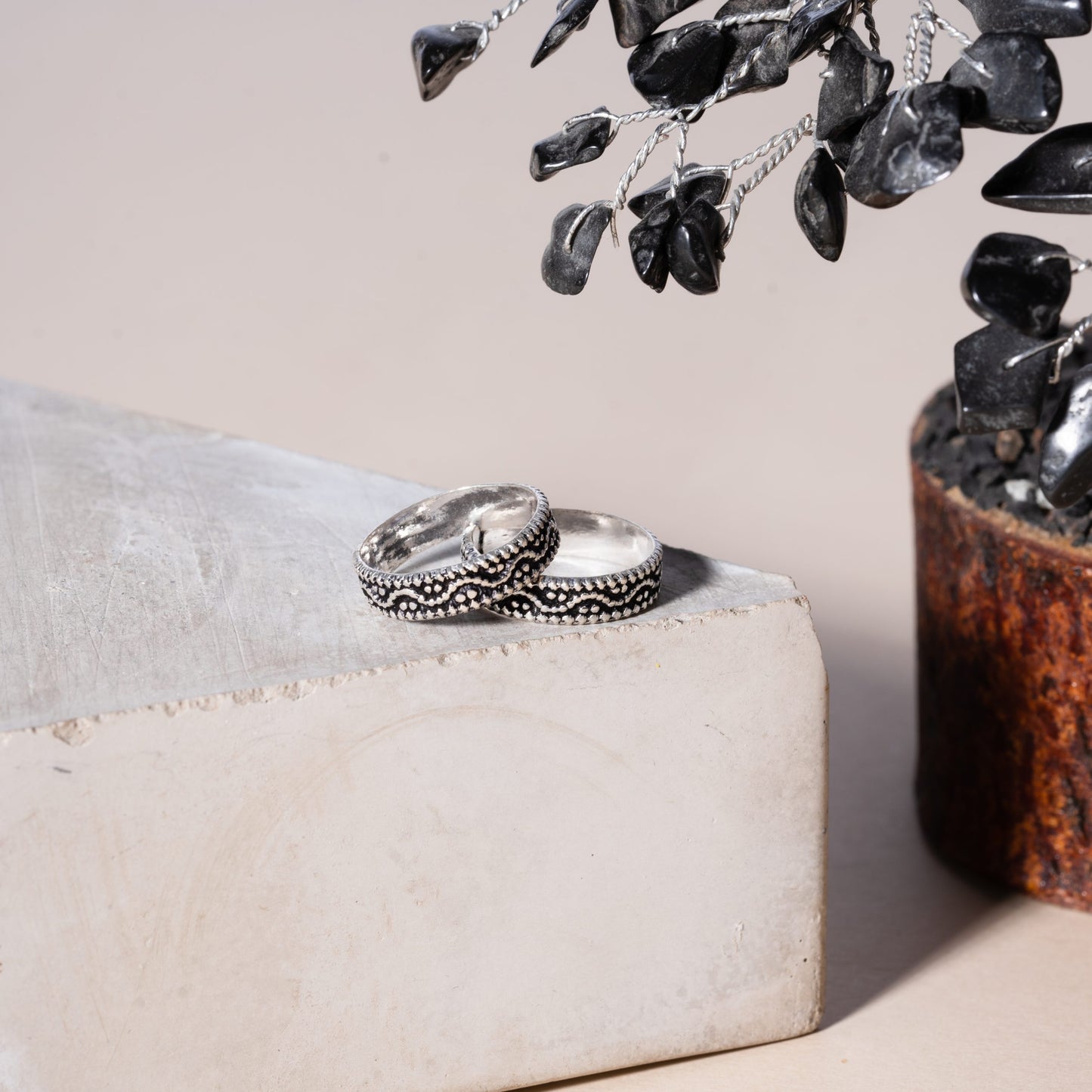 Antique Scrollwork Silver Toe Rings