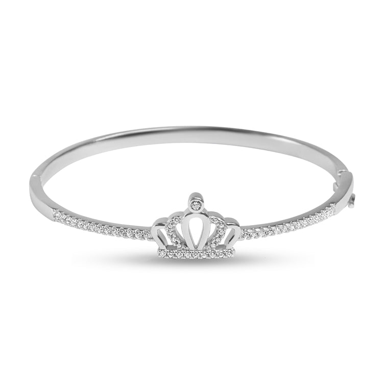Silver Crown Charm Bracelet